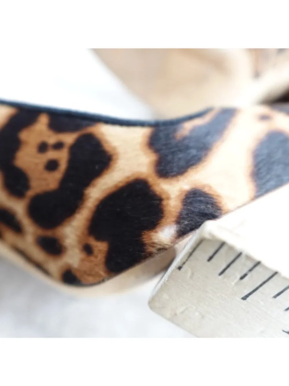 J.Crew Collection Womens Heels 8 Black Cheetah Print Hair On Hide Italy Etta